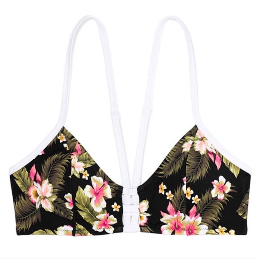 PINK Strappy Front Scoop Bikini Top